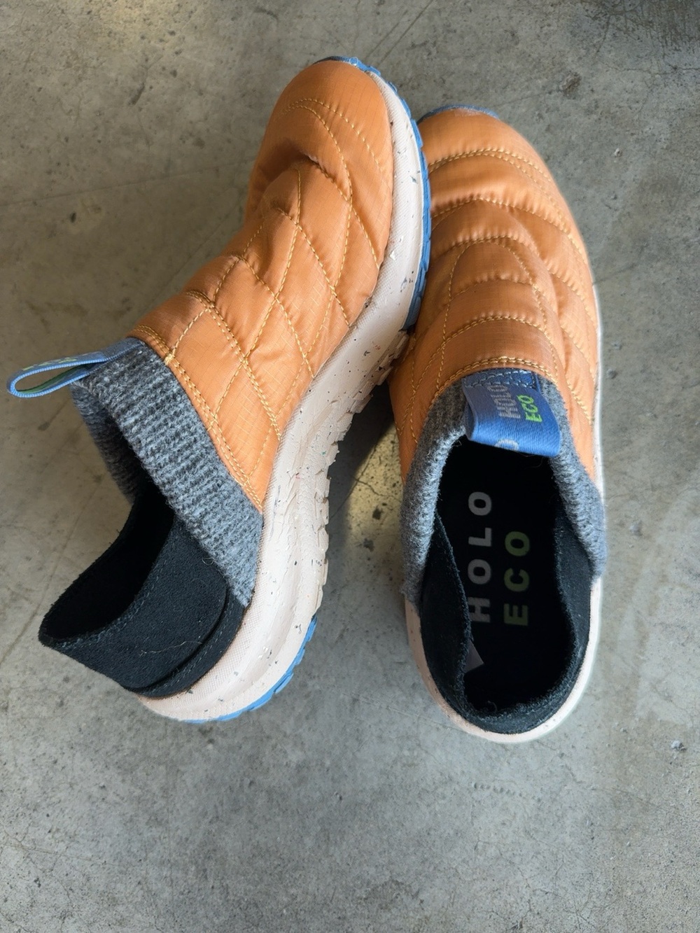 Women’s HALO SHOES Orange Quilted Slip-On Shoes